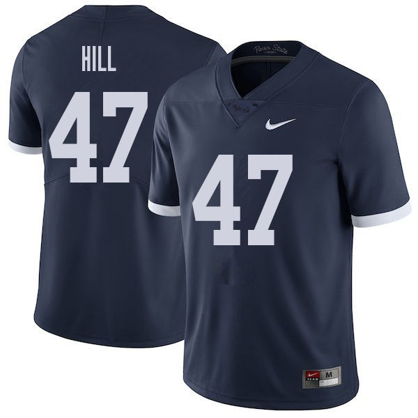 Men #47 Jordan Hill Penn State Nittany Lions College Throwback Football Jerseys Sale-Navy - Click Image to Close
